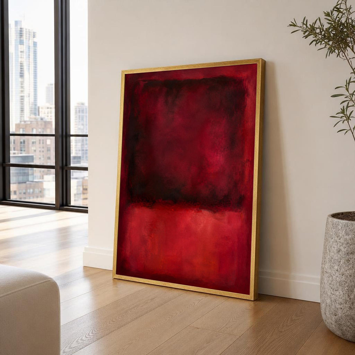 Mark Rothko Red and Black Color Field Canvas Wall Art, Abstract, Color Field Composition