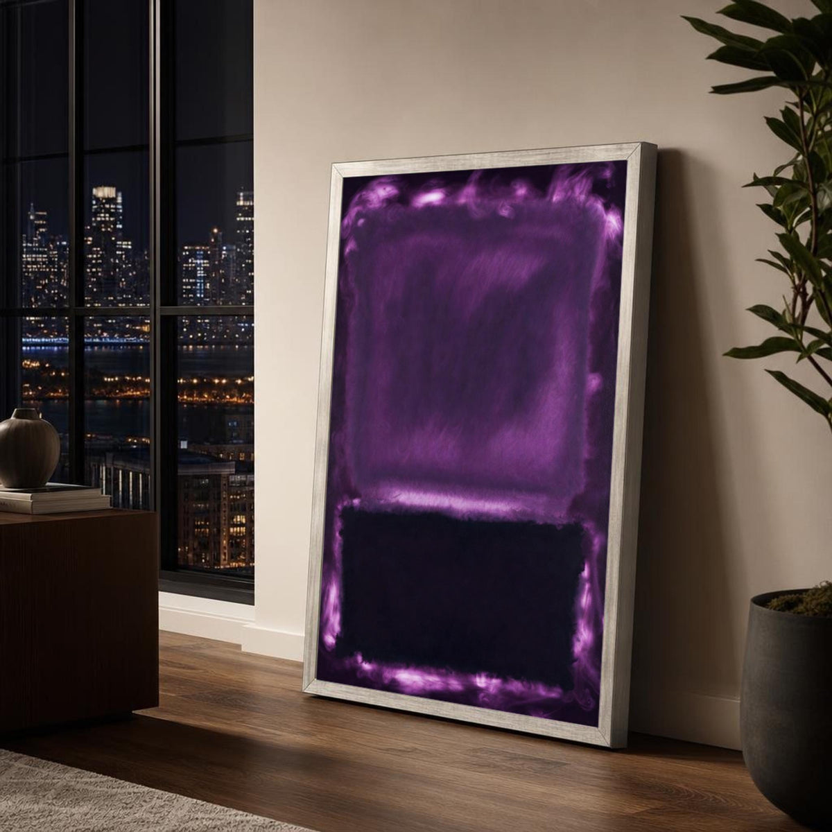 Mark Rothko Purple and Black Color Field Canvas Wall Art