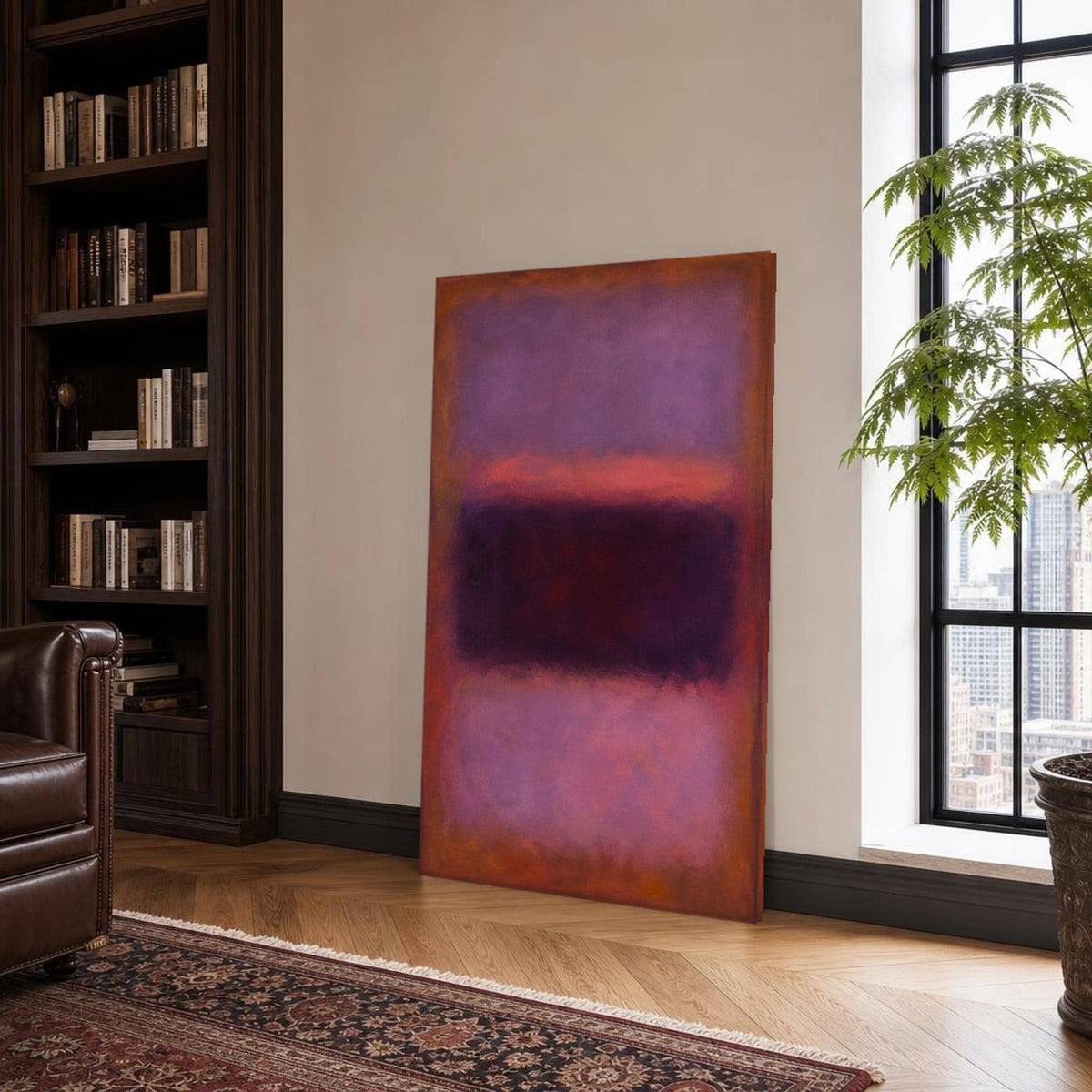 Mark Rothko Purple and Red Color Field Canvas Wall Art, Soft Transitions