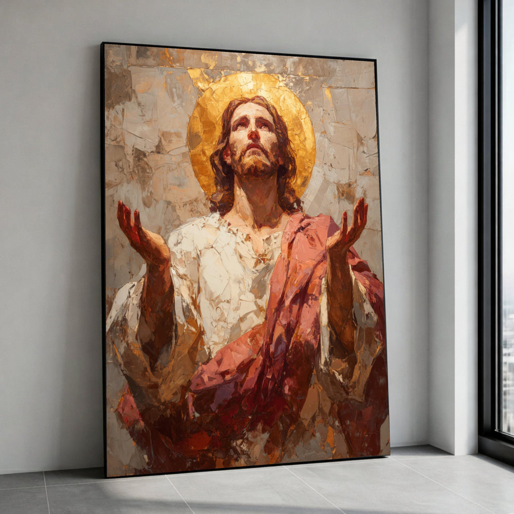Jesus Christ Canvas Print, Religious Spiritual Wall Art, Sacred Painting Home Decor
