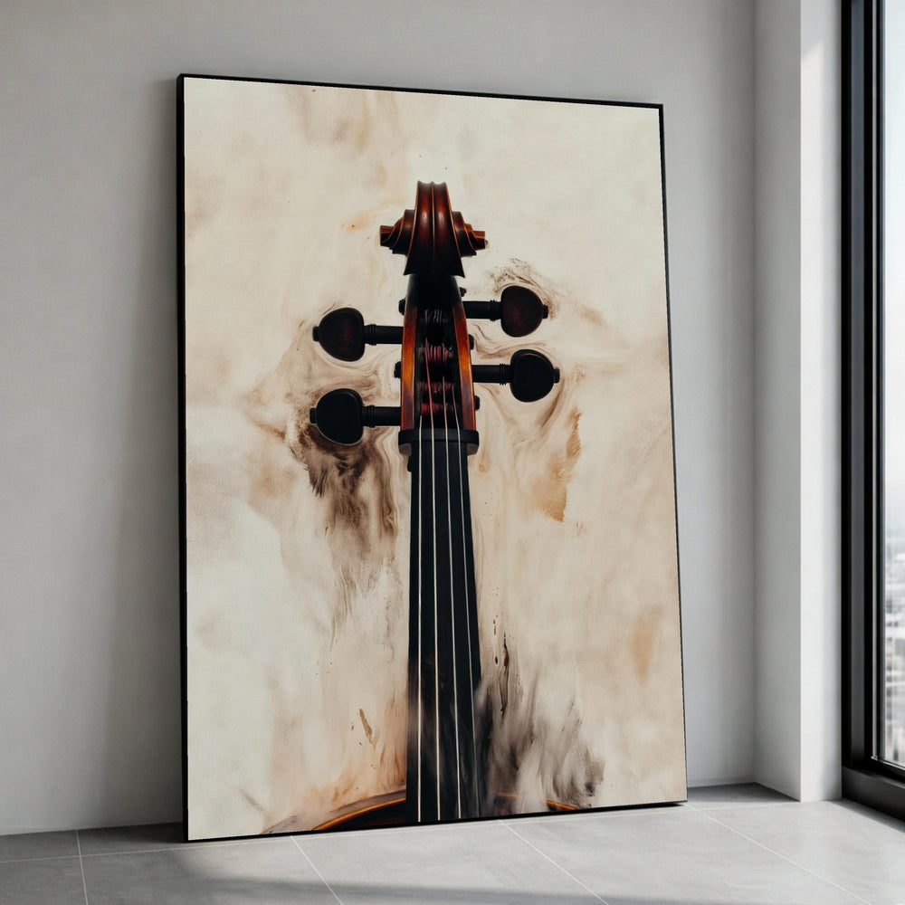 Classical Violin Scroll Canvas Wall Art, Musical Instrument Decor, Vintage String Art, Home Music Room Decoration, Ready to Canvas Print Art
