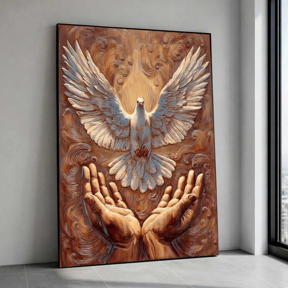 White Dove Release Canvas Wall Art, Spiritual Symbolism Wall Decor, Peace and Freedom Artwork, Inspirational Home Canvas Print Art