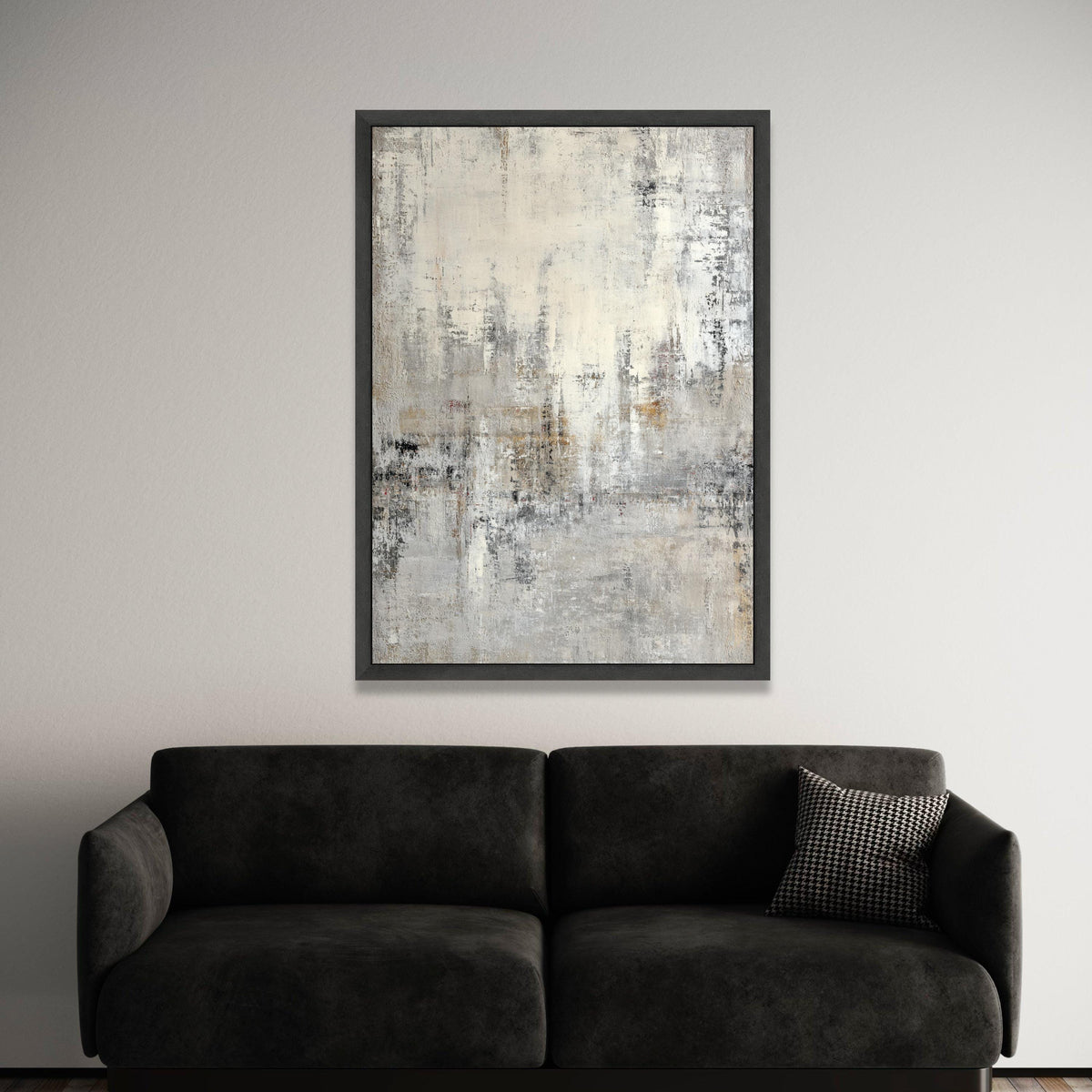Neutral Abstract Canvas, Modern Minimalist Wall Art, Grey Beige Canvas Decor, Large Abstract Painting, Contemporary Art Luxury Home Decor
