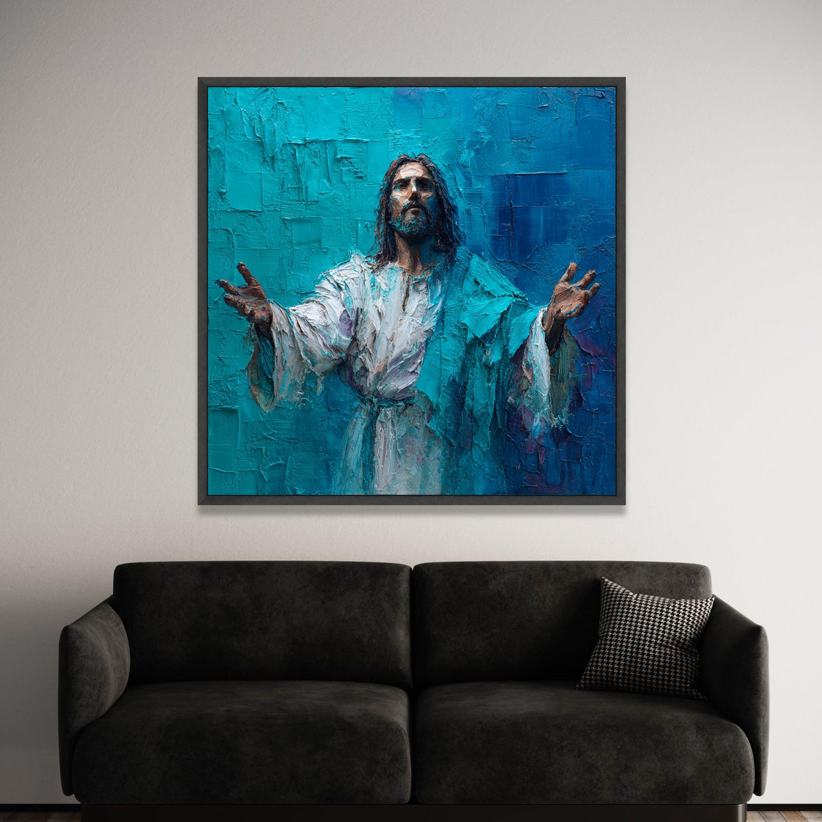 Inspirational Jesus Christ Canvas Wall Art, Religious Painting Style, Spiritual Wall Decor, Christian Home Decoration, Luxury Home Decor