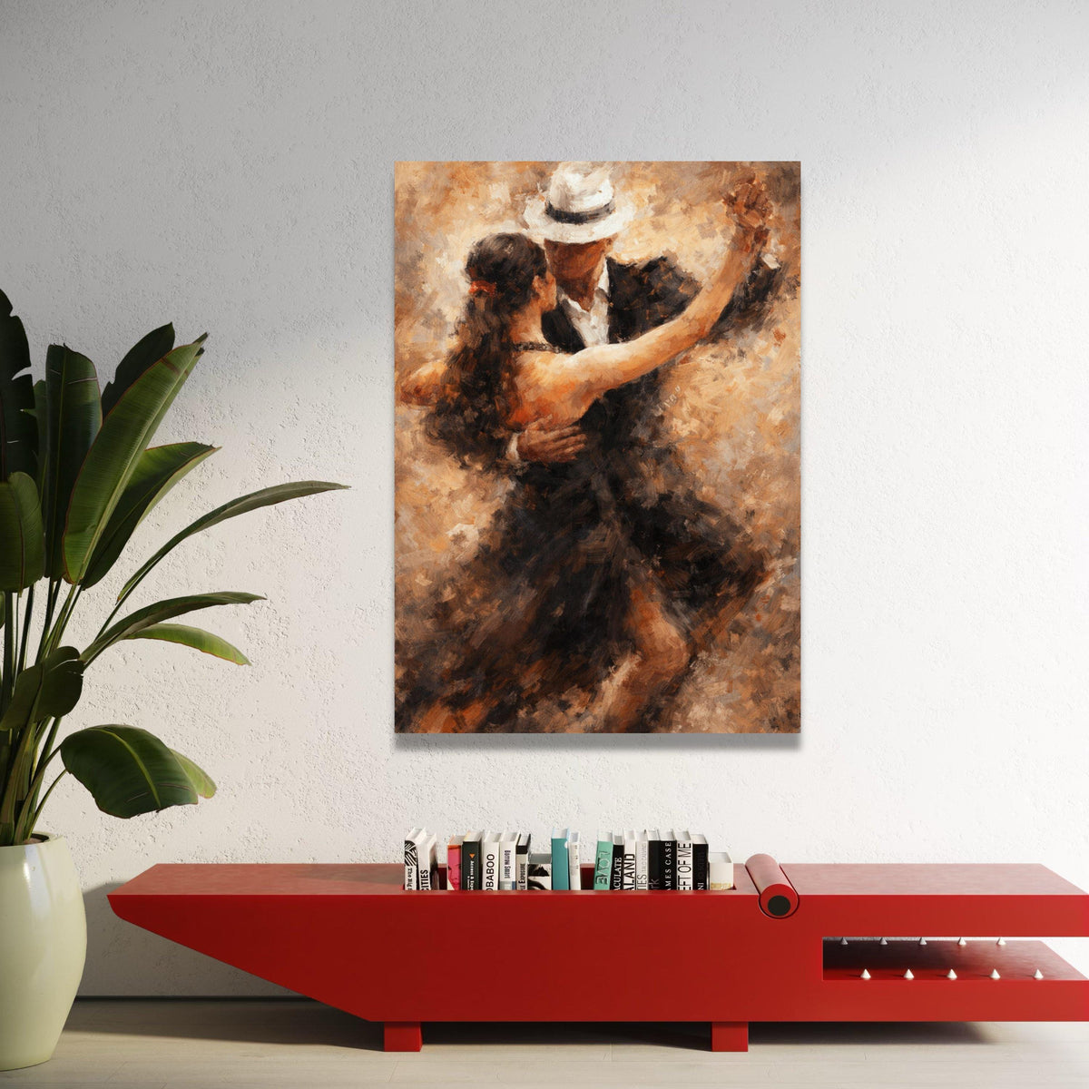 Elegant Tango Dance Couple Canvas, Romantic Ballroom Wall Art, Vintage Style Dance Scene, Classic Dance Poster, Home Decor Luxury Home Decor