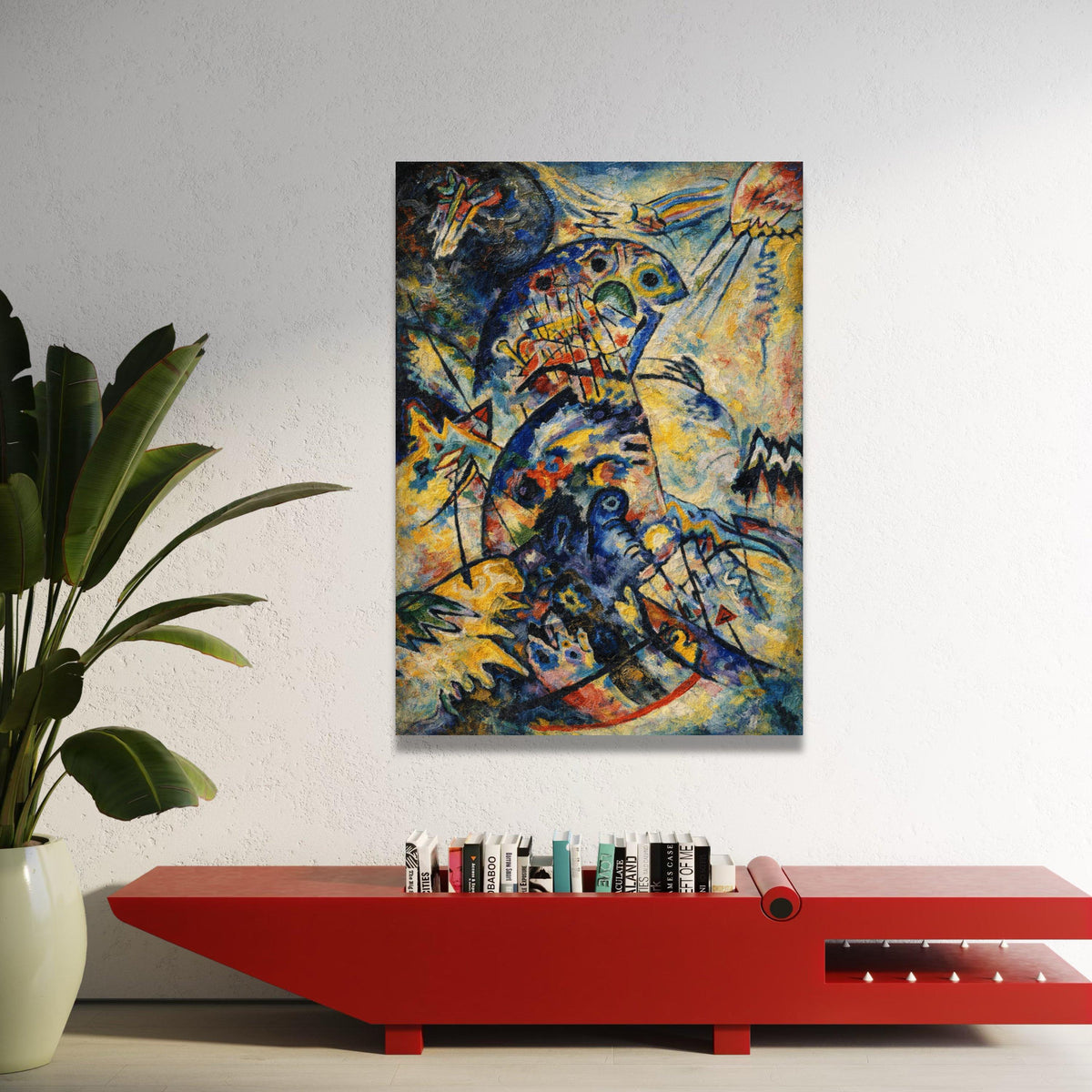 Abstract Colorful Fish Canvas Wall Art, Modern Expressionist Painting, Vibrant Ocean Life Decor, Bold Artistic Home Luxury Home Decor