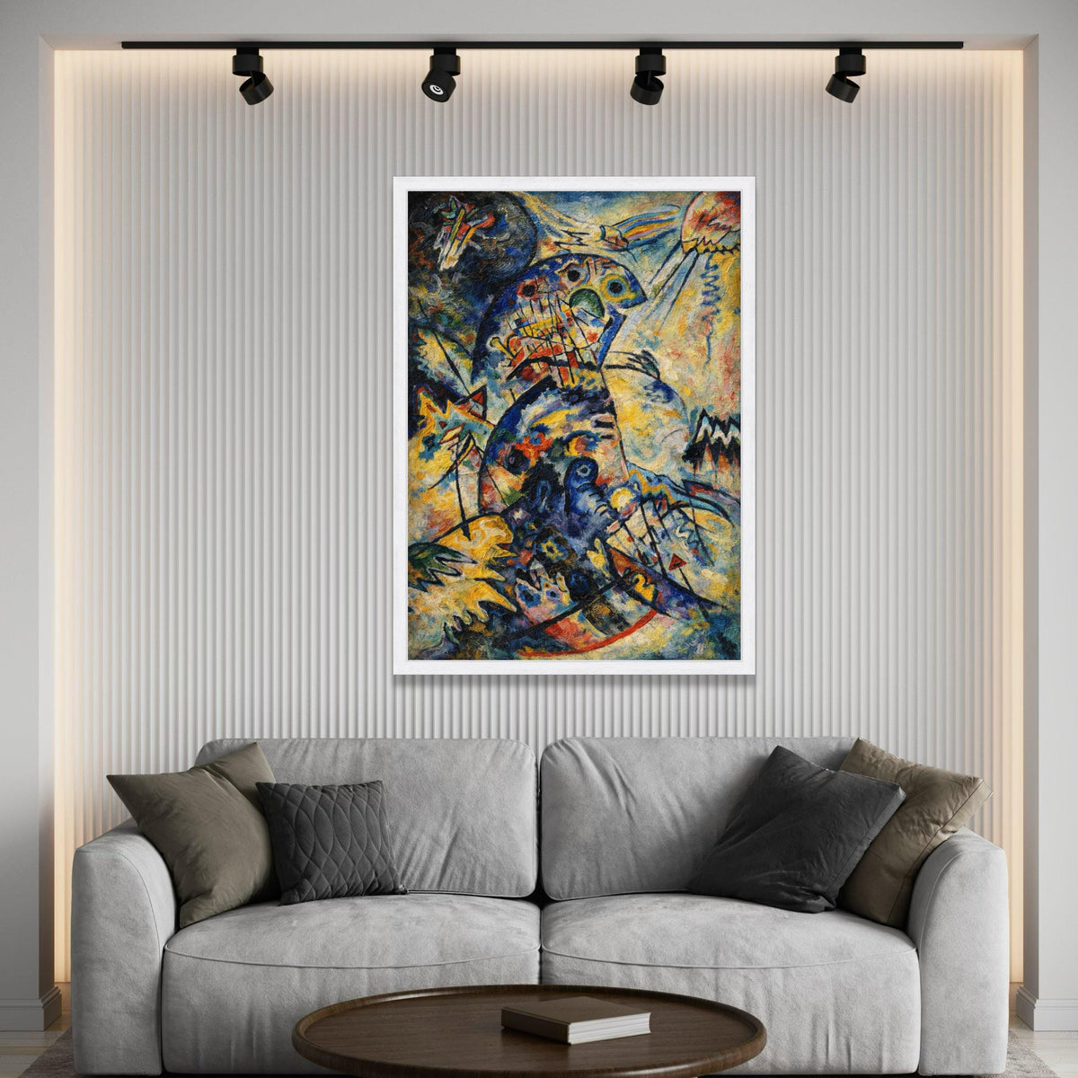 Abstract Colorful Fish Canvas Wall Art, Modern Expressionist Painting, Vibrant Ocean Life Decor, Bold Artistic Home Luxury Home Decor