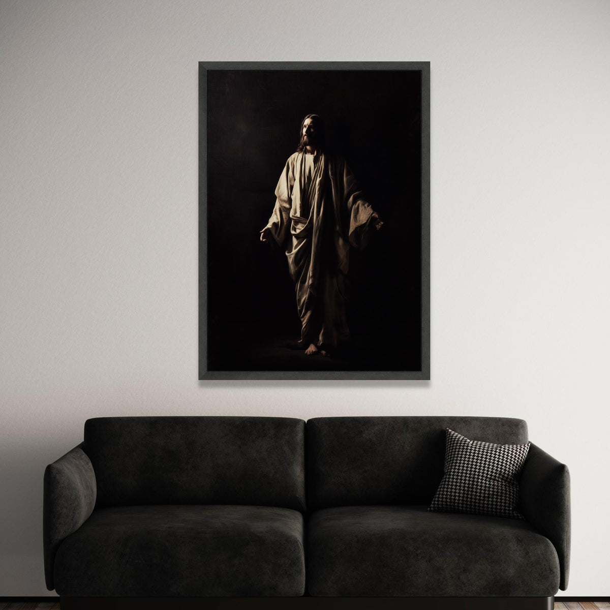 Jesus Christ Figure Canvas Wall Art, Spiritual Religious Canvas, Inspirational Christian Home Decor, Biblical Artwork Luxury Home Decor