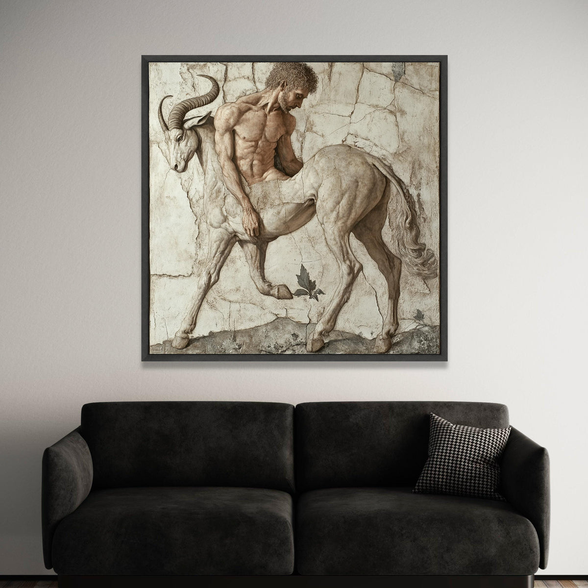 Mythical Centaur Canvas Wall Art, Classical Fantasy Figure, Ancient Storytelling Decor, Muscular Male Canvas, Legendary Luxury Home Decor