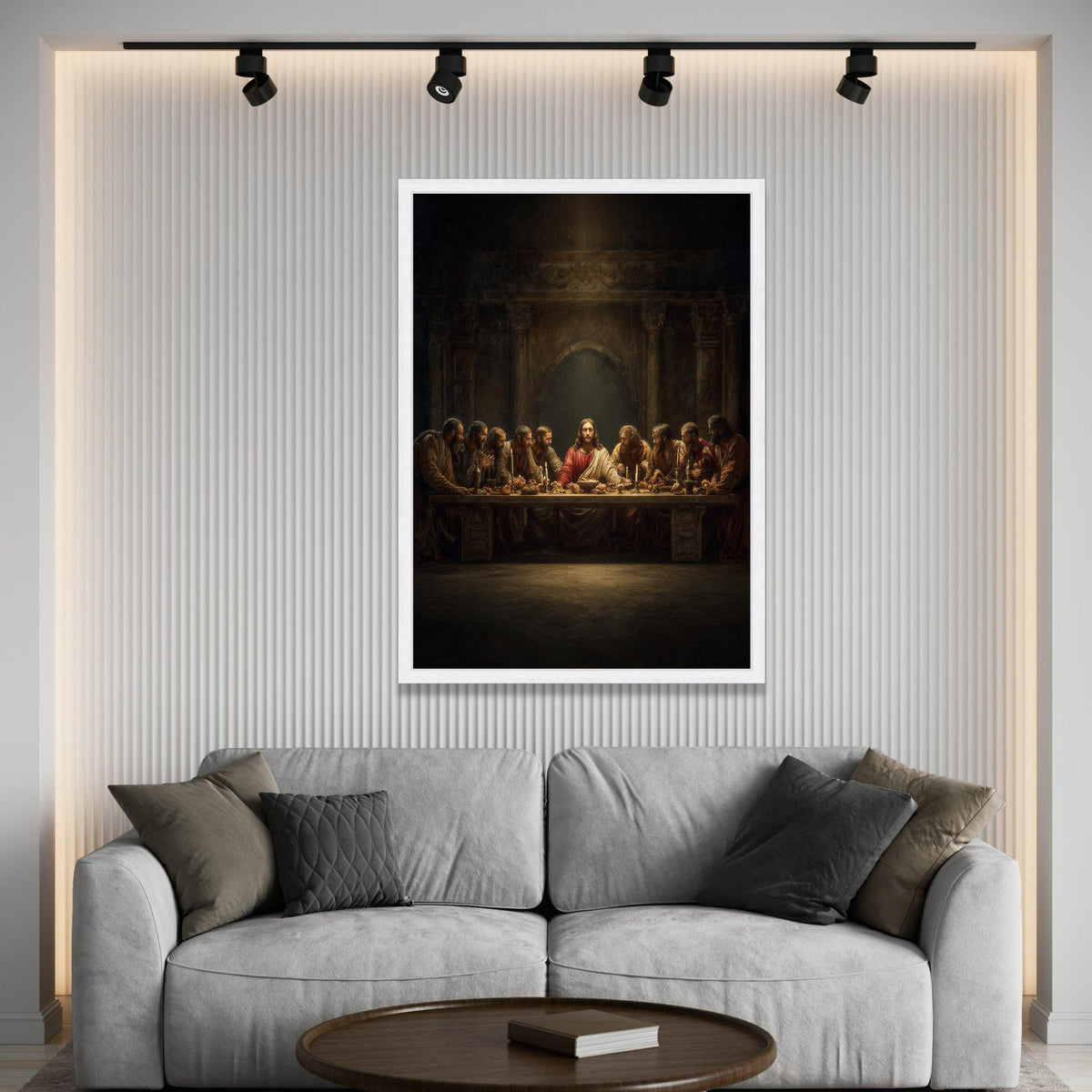 The Last Supper Canvas Wall Art, Jesus and Disciples, Religious Home Decor, Biblical Scene Canvas, Spiritual Wall Hanging Luxury Home Decor