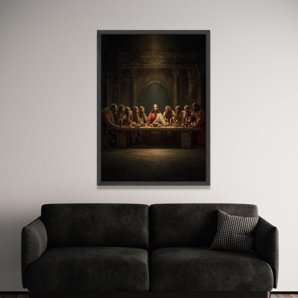 The Last Supper Canvas Wall Art, Jesus and Disciples, Religious Home Decor, Biblical Scene Canvas, Spiritual Wall Hanging Luxury Home Decor
