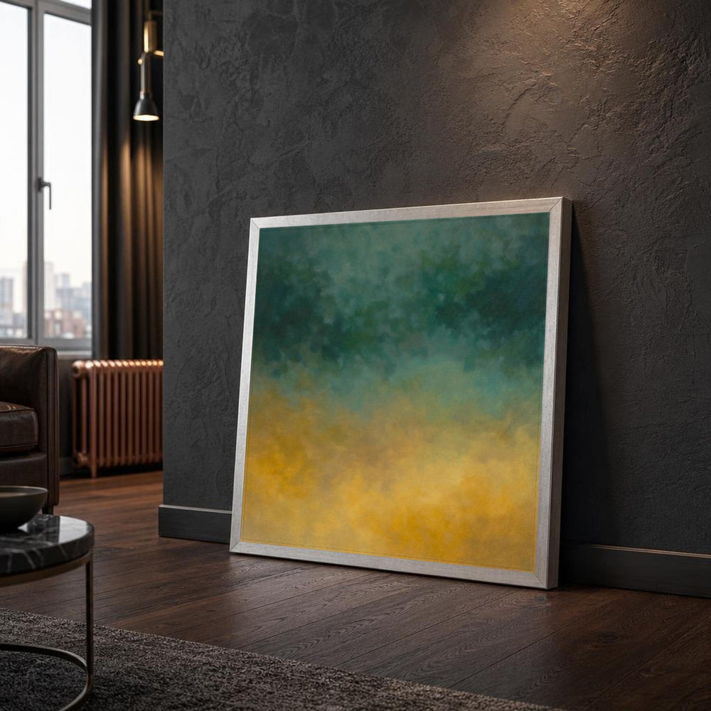 Mark Rothko Teal and Gold Color Field Canvas Wall Art, Calm