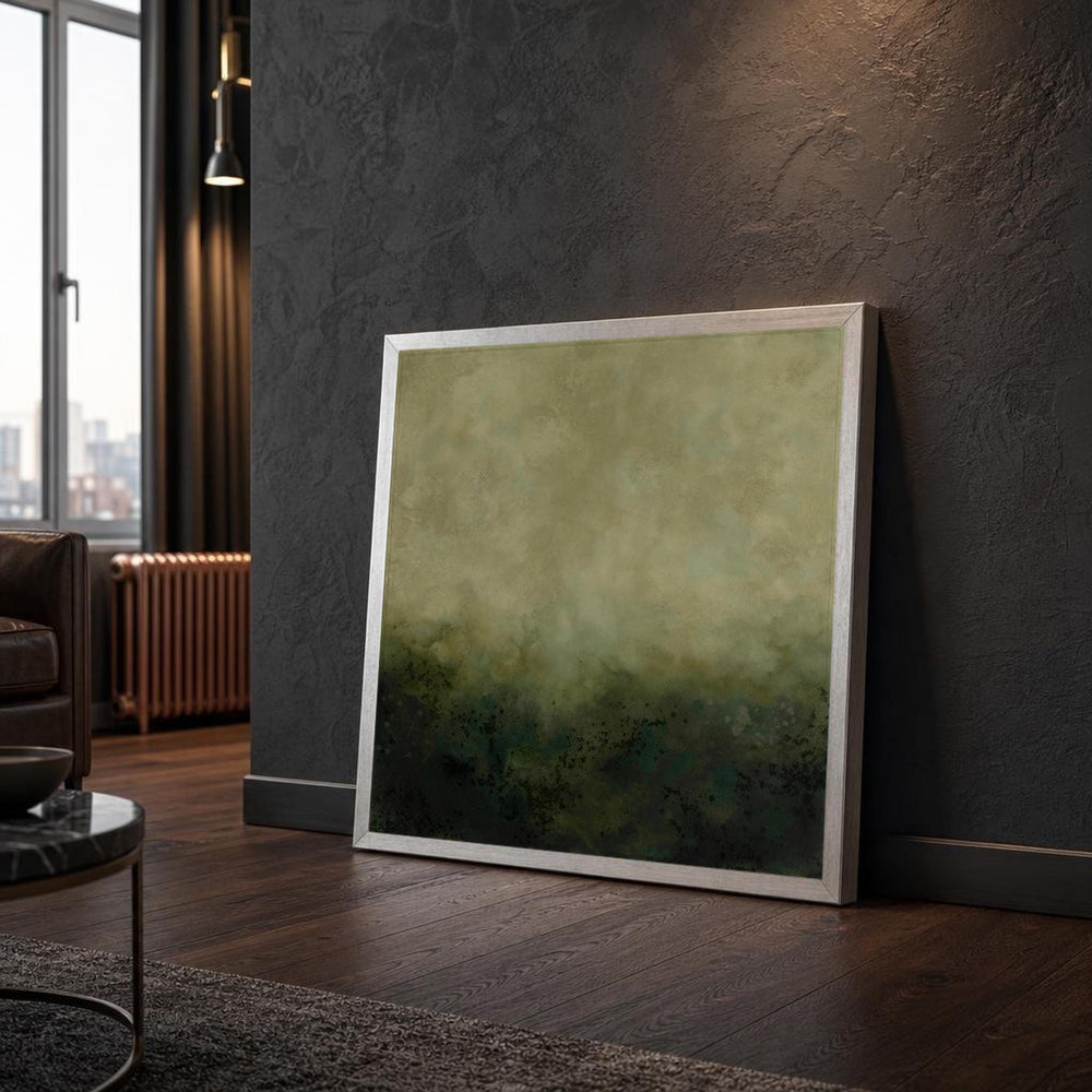 Mark Rothko Beige and Dark Green Color Field Canvas Wall Art, Calm
