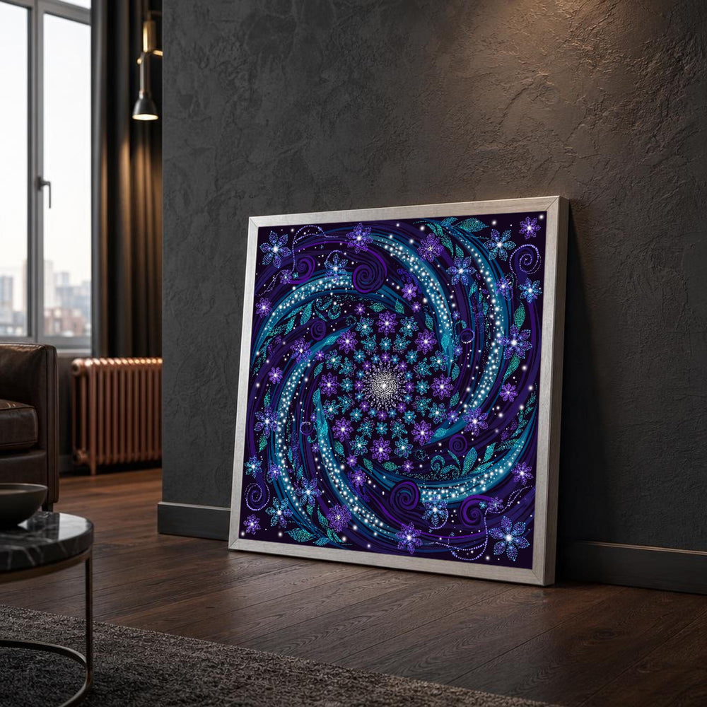 Colorful Abstract Garden Whimsical Floral Canvas Wall Art, Modern, Surreal Dreamscape