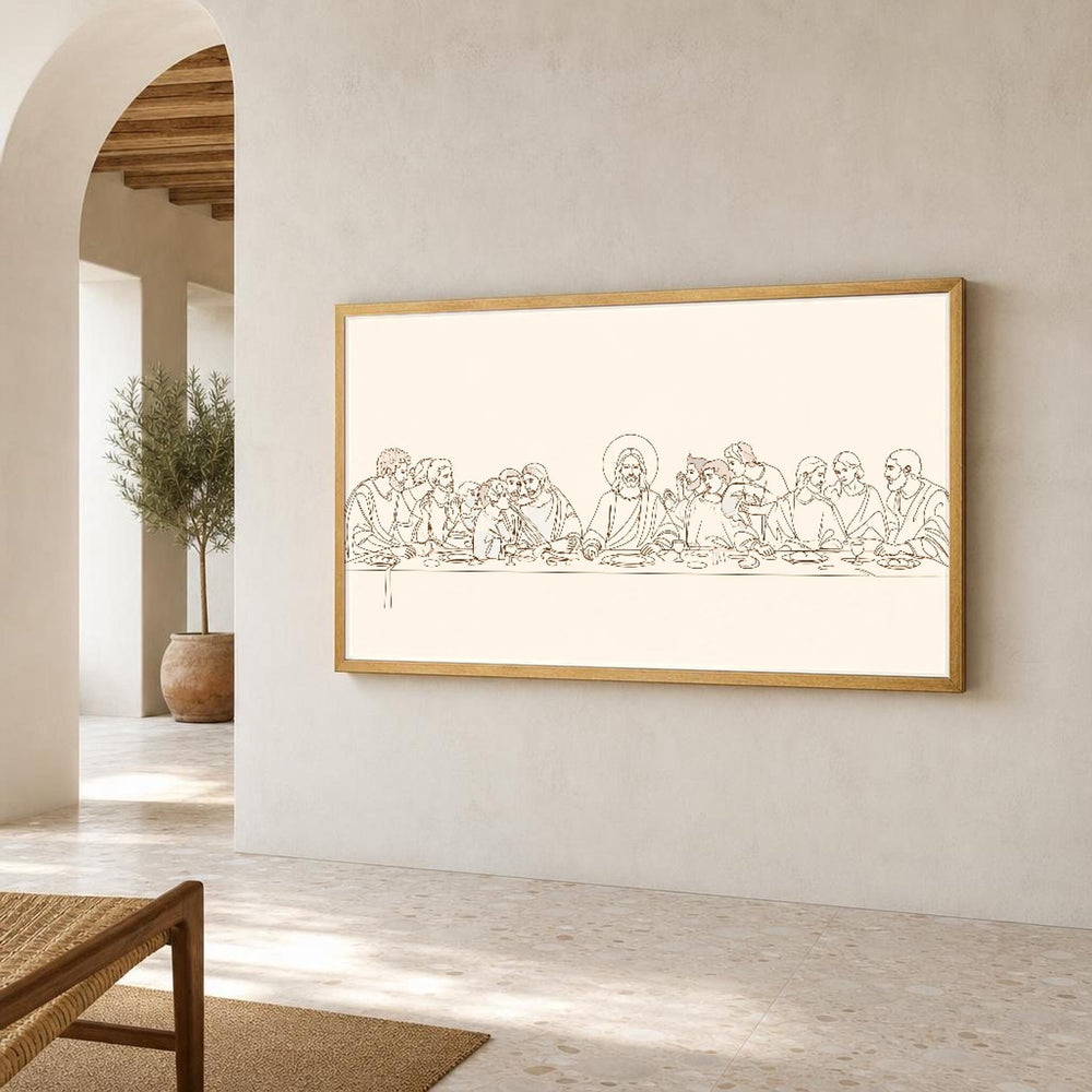Last Supper Religious Canvas Wall Art, Christian