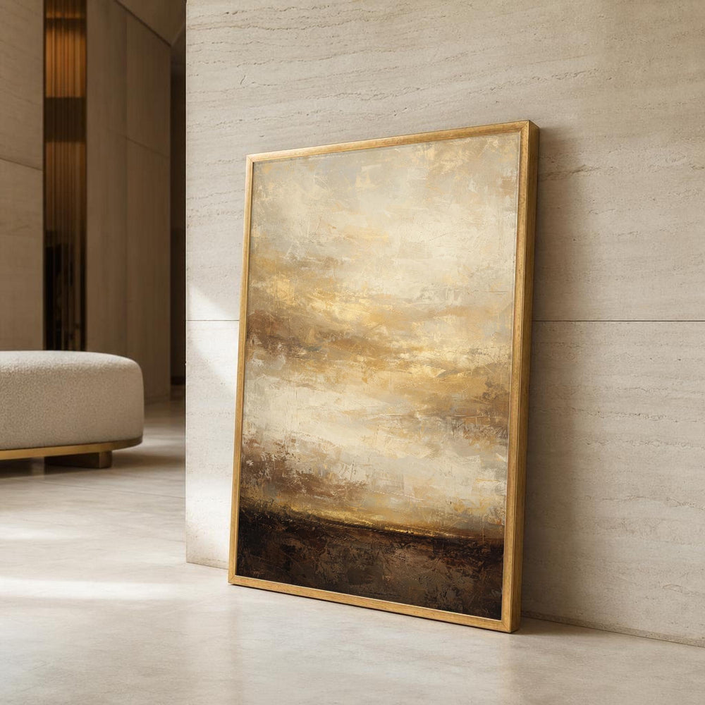 Neutral Toned Abstract Earthy Palette Canvas Wall Art, Neutral Tones Minimalist, Modern