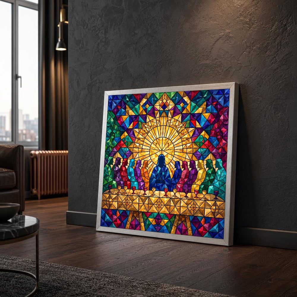 Last Supper Religious Canvas Wall Art, Christian