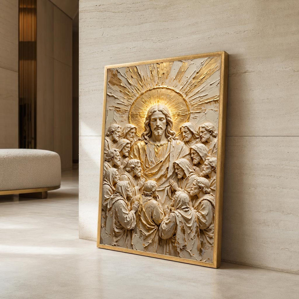 Last Supper Religious Canvas Wall Art, Christian Sacred Art