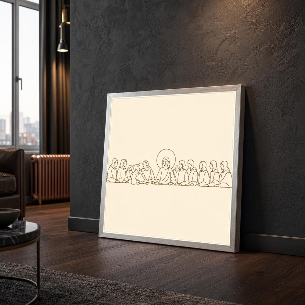 Last Supper Religious Canvas Wall Art, Christian