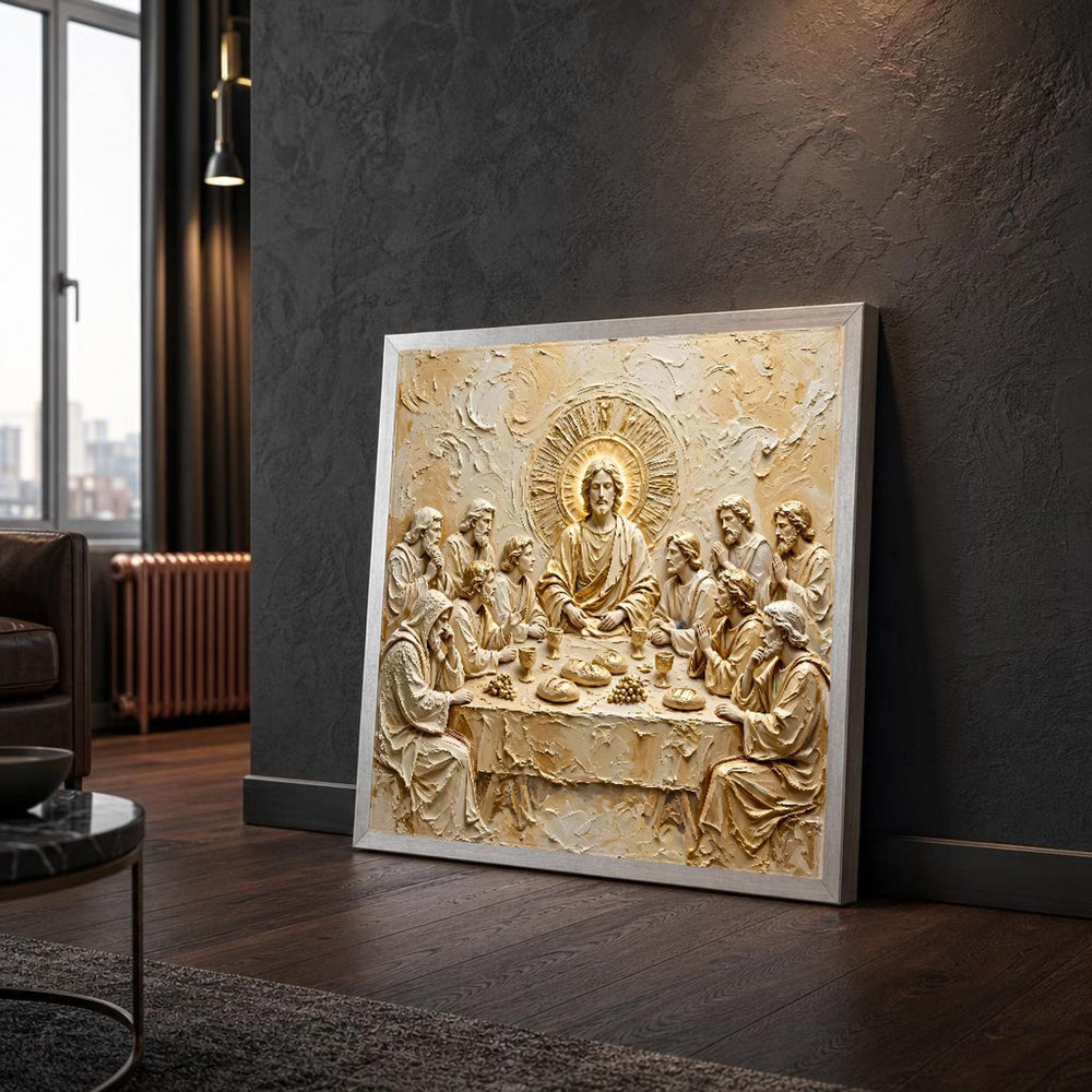Last Supper Religious Canvas Wall Art, Christian