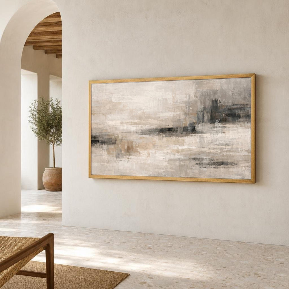 Beige and Gray Neutral Abstract Canvas Wall Art, Neutral Tones Minimalist, Neutral Abstract Beige Gray
