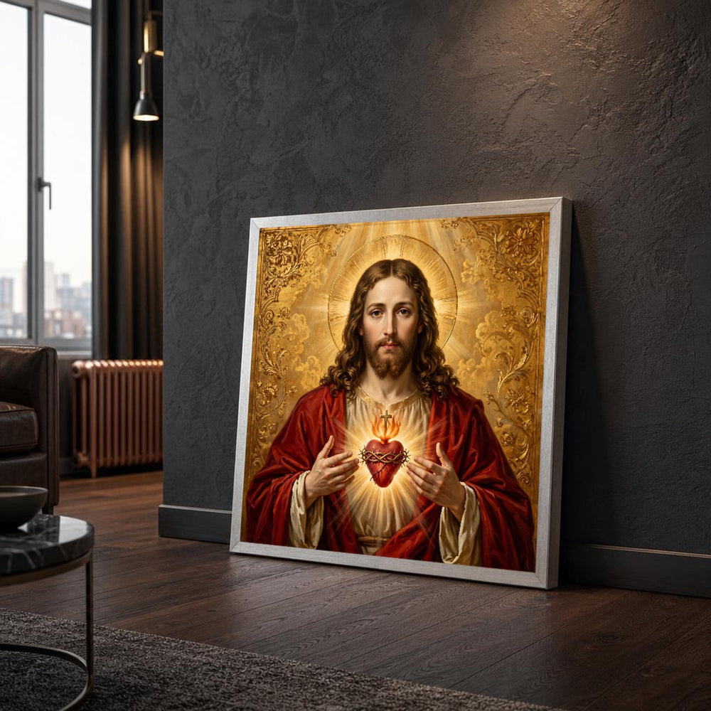 Jesus Christ Canvas Wall Art, Sacred, Sacred Heart