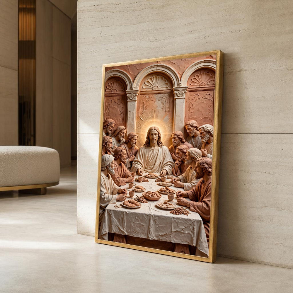 Last Supper Canvas Wall Art, Christian Sacred, Religious