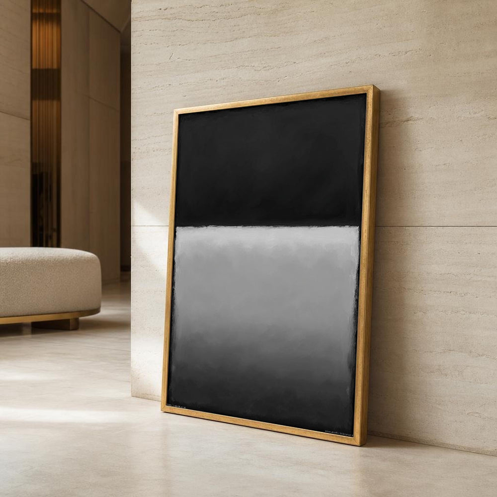 Mark Rothko Black and Gray Color Field Canvas Wall Art, Minimalist