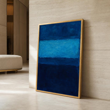Mark Rothko Dark Blue and Light Blue Color Field Canvas Wall Art