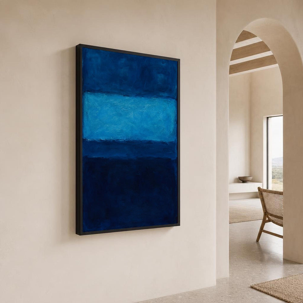 Mark Rothko Dark Blue and Light Blue Color Field Canvas Wall Art