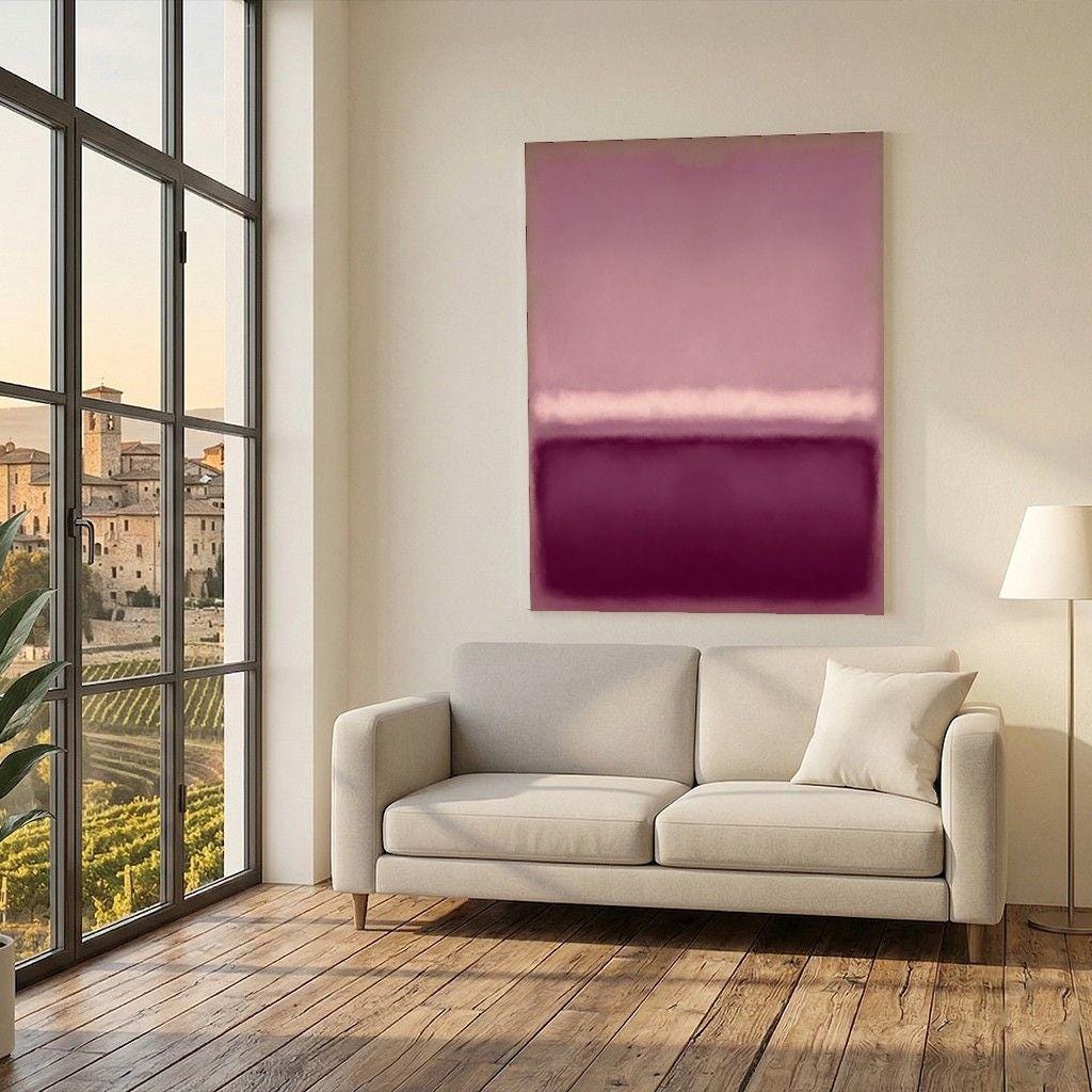 Image 2 of Mark Rothko Purple Mauve Framed Wall Art, Abstract Color Field Canvas Print, Living Room Decor