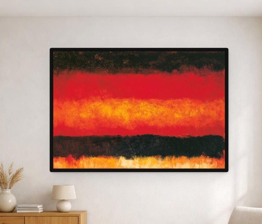 Mark Rothko Red Modern Canvas Print, Color Field Wall Art, Living Room Gallery Decor