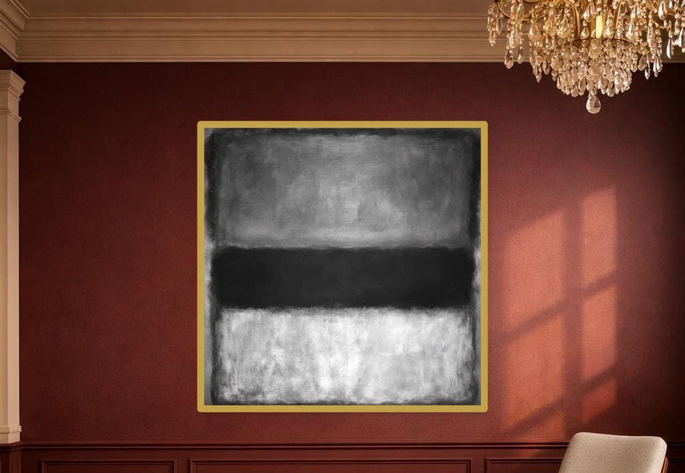 Black Abstract Color Field Abstract Black and White Canvas Print, Color Field Art, Living Room Decor, Framed Canvas