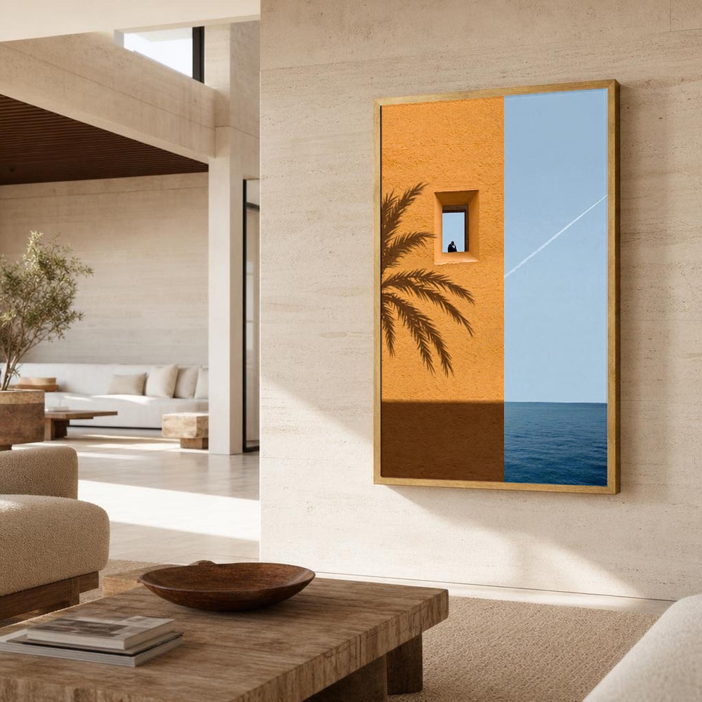 Palm Tree Shadow Canvas Wall Art