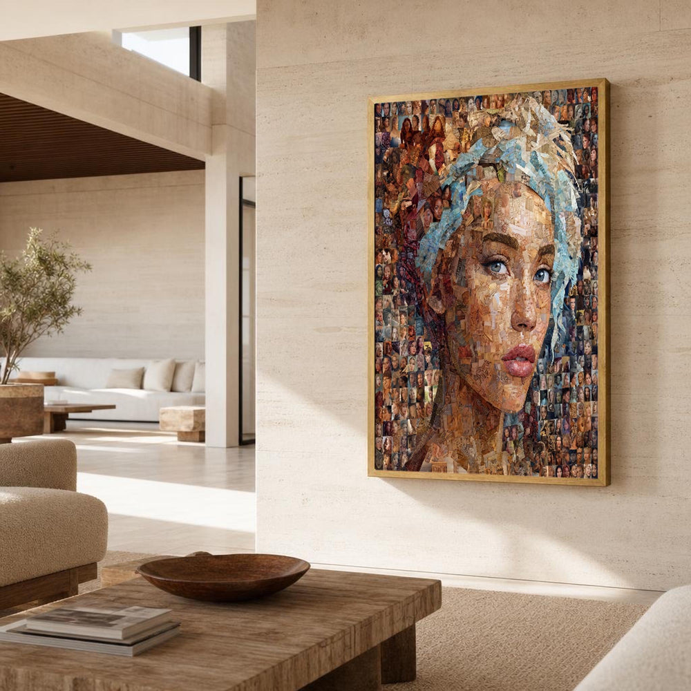 Female Portrait Canvas Wall Art, Contemporary