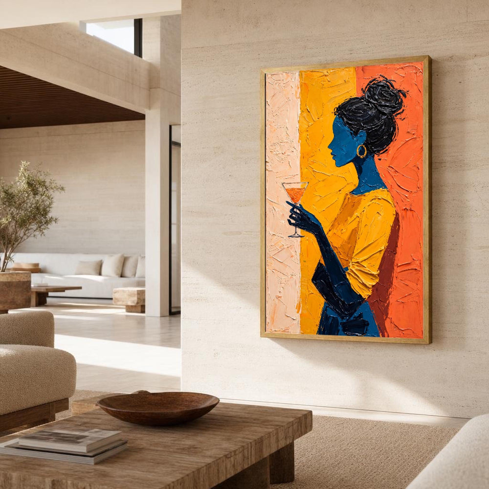 Silhouette of Woman Canvas Wall Art