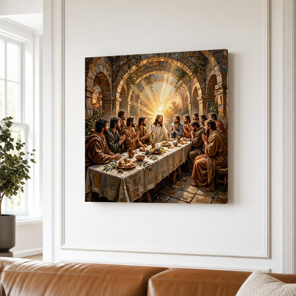 Last Supper Religious Canvas Wall Art, Christian Sacred, Christian Sacred Art
