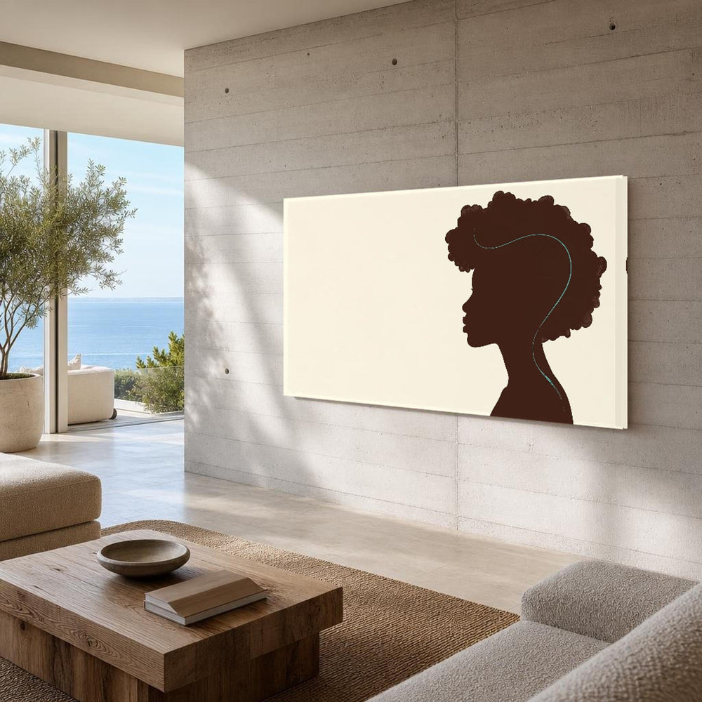 Bold Afro Art Vibrant Cigar Smoker Canvas Wall Art, Modern Minimalist Abstract