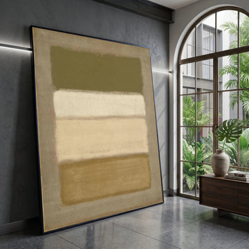 Earth Tone Abstract Canvas, Modern Minimalist Wall Art, Neutral Color Blocks Canvas, Contemporary Home Decoration, Soft Canvas Print Art