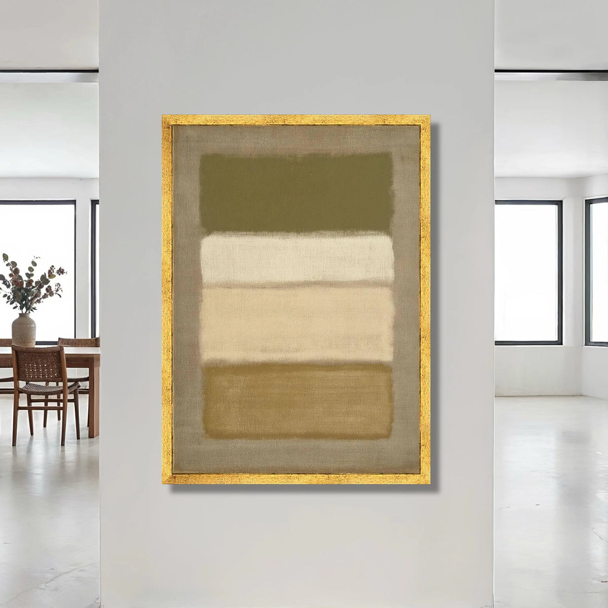 Earth Tone Abstract Canvas, Modern Minimalist Wall Art, Neutral Color Blocks Canvas, Contemporary Home Decoration, Soft Canvas Print Art