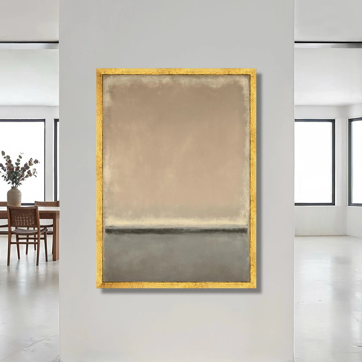 Minimalist Color Field Canvas Wall Art, Abstract Neutral Tones, Modern Home Decoration, Contemporary Artistic Canvas Canvas Print Art