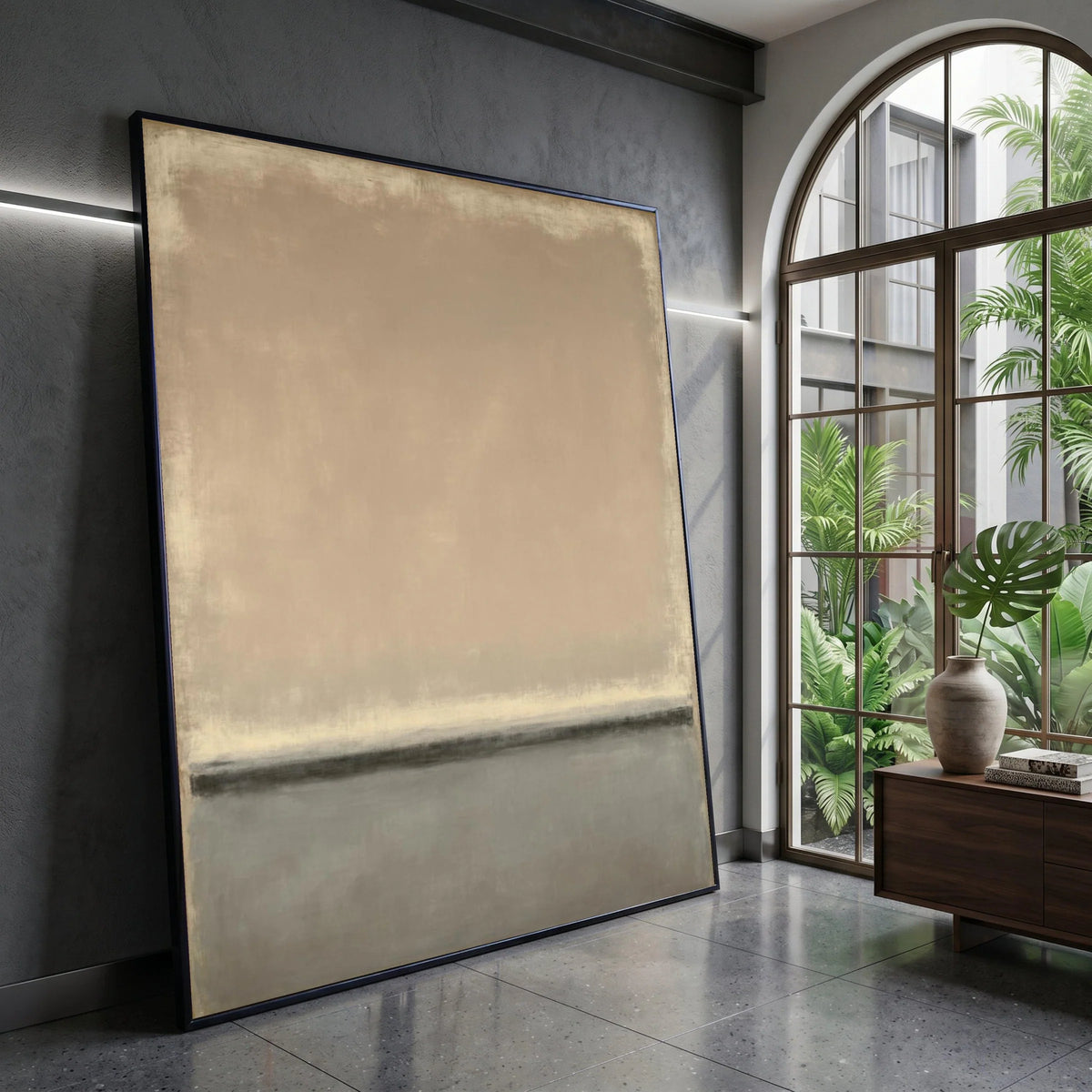 Minimalist Color Field Canvas Wall Art, Abstract Neutral Tones, Modern Home Decoration, Contemporary Artistic Canvas Canvas Print Art