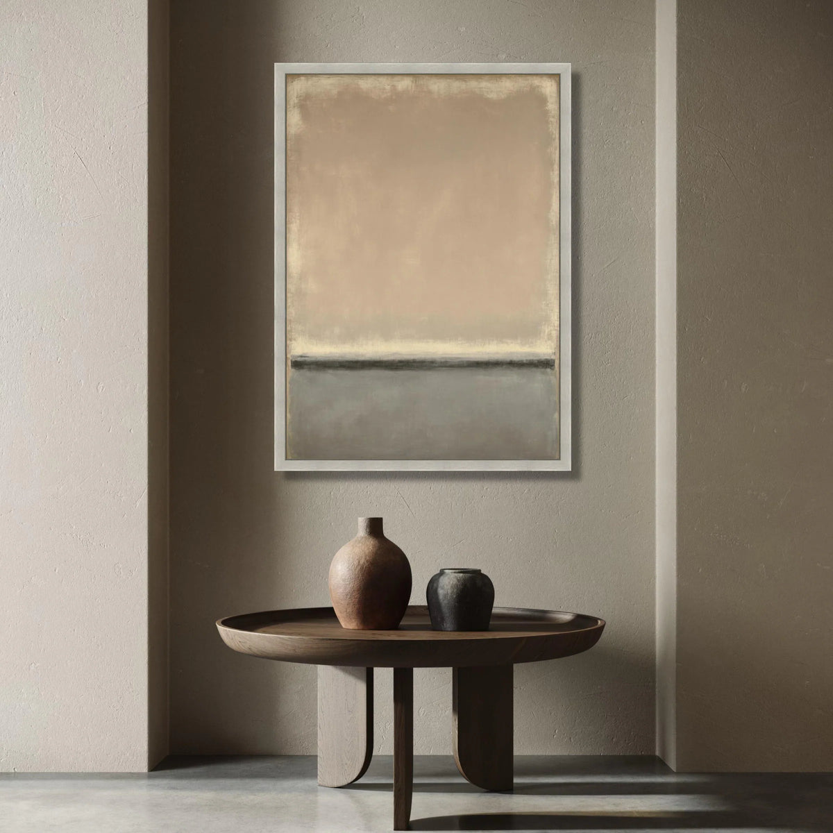 Minimalist Color Field Canvas Wall Art, Abstract Neutral Tones, Modern Home Decoration, Contemporary Artistic Canvas Canvas Print Art