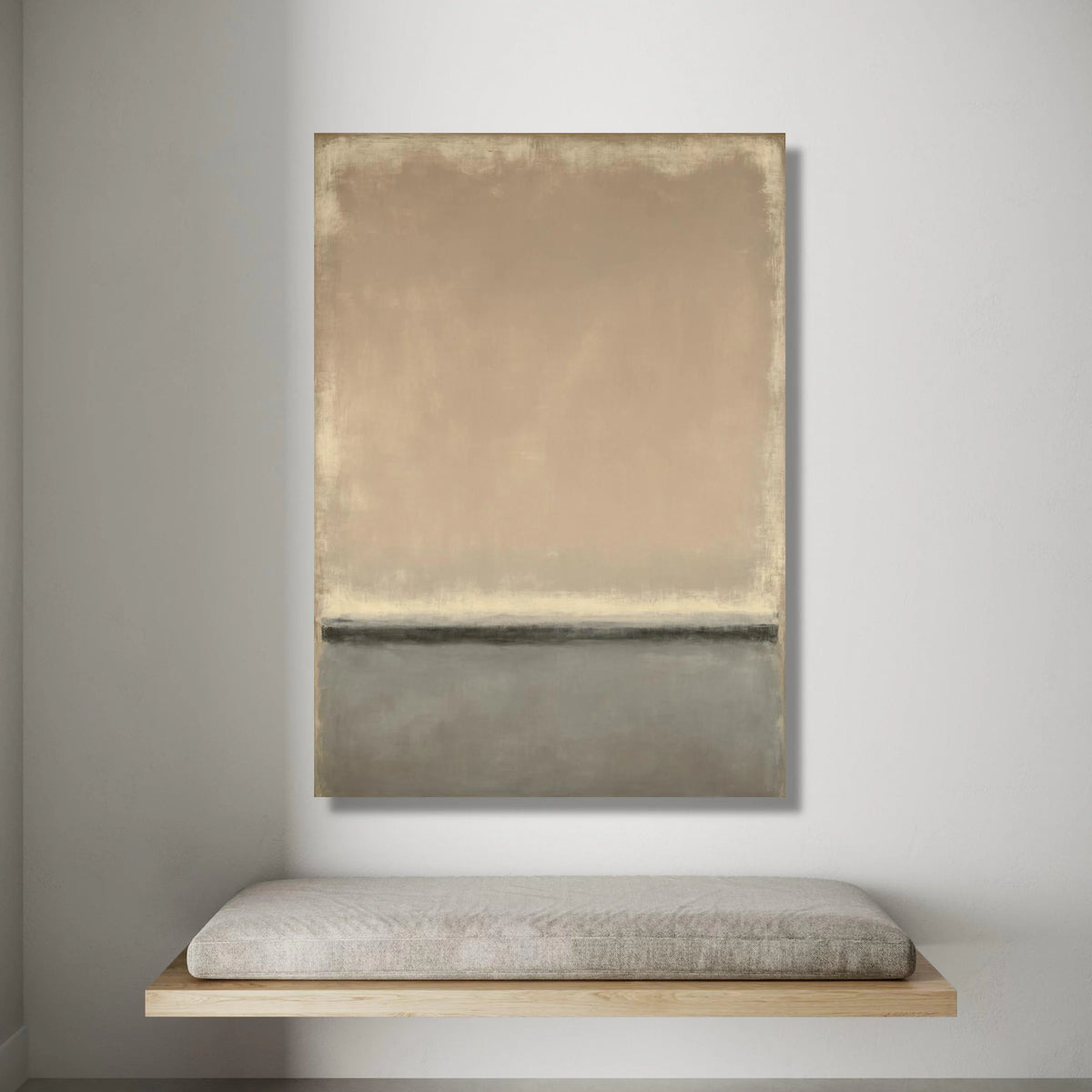 Minimalist Color Field Canvas Wall Art, Abstract Neutral Tones, Modern Home Decoration, Contemporary Artistic Canvas Canvas Print Art