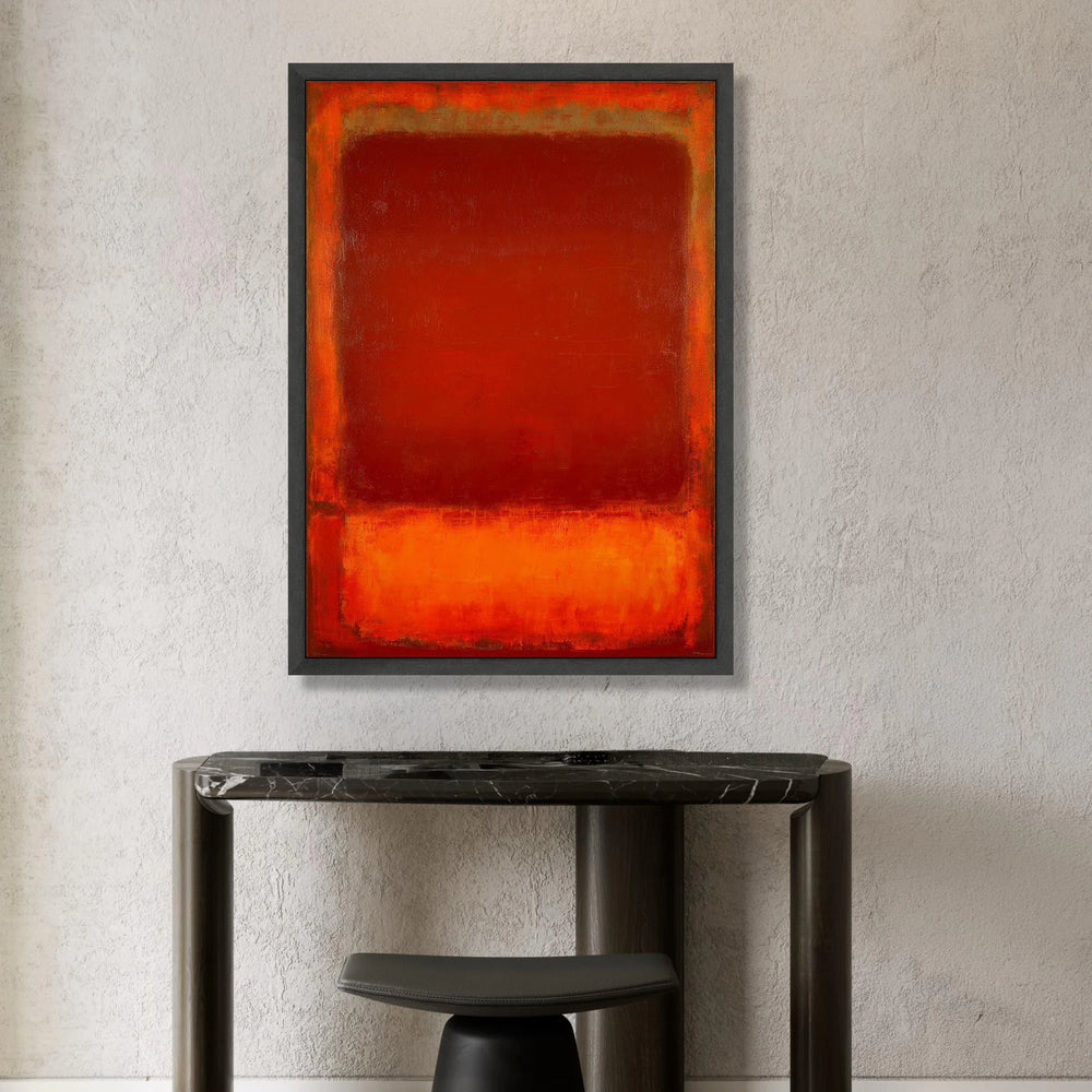 Bold Red and Orange Abstract Canvas, Modern Color Block Wall Art, Minimalist Home Decor, Vibrant Contemporary Canvas, Canvas Print Art