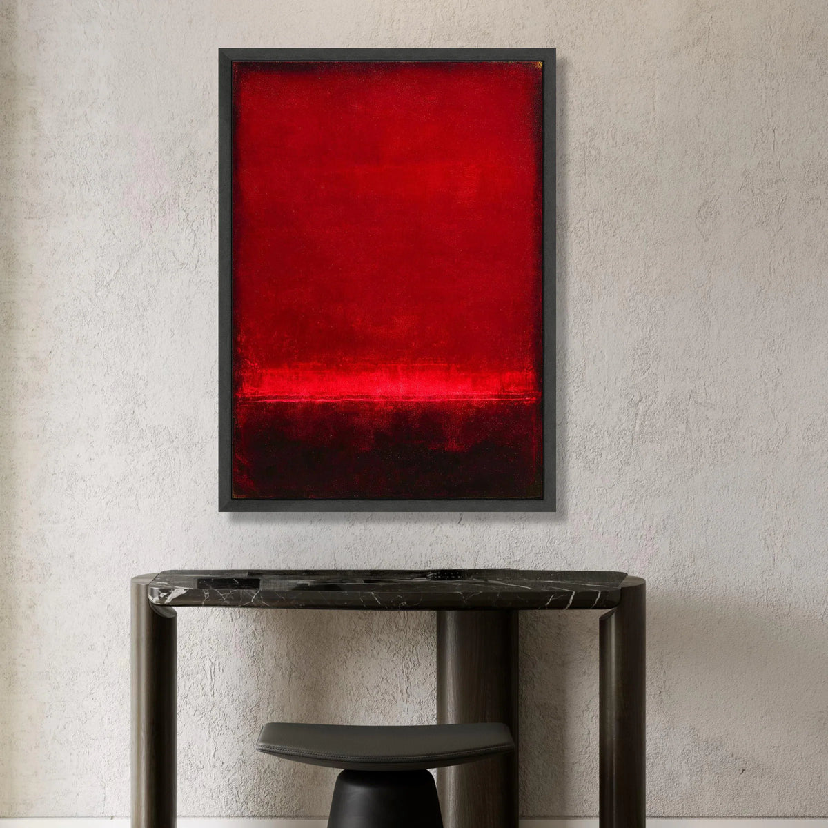 Bold Red Abstract Canvas Wall Art, Modern Minimalist Painting, Vibrant Color Block Canvas, Contemporary Home Decoration Canvas Print Art