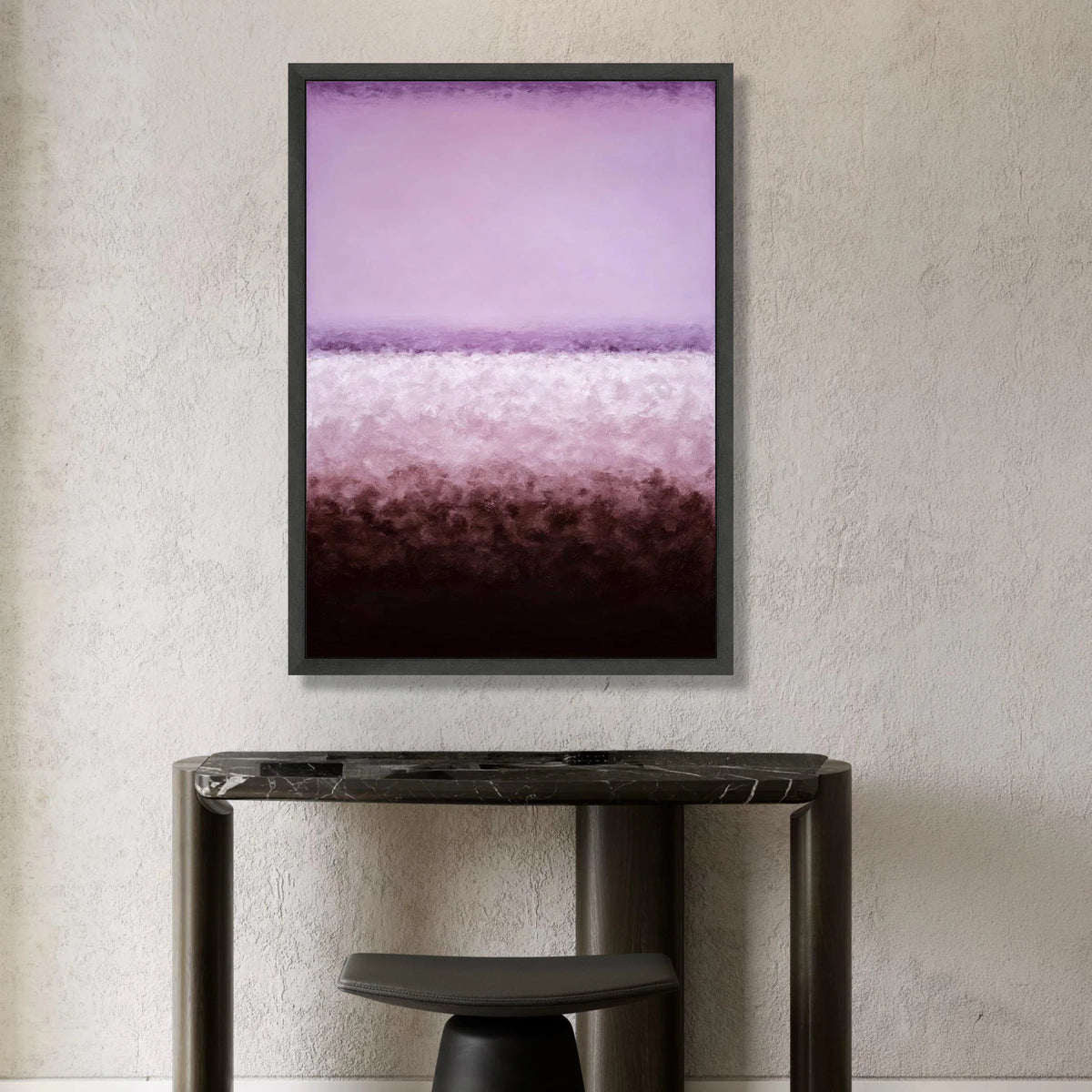 Serene Purple Abstract Canvas Wall Art, Modern Gradient Color Blocks, Minimalist Home Decoration, Contemporary Canvas Canvas Print Art
