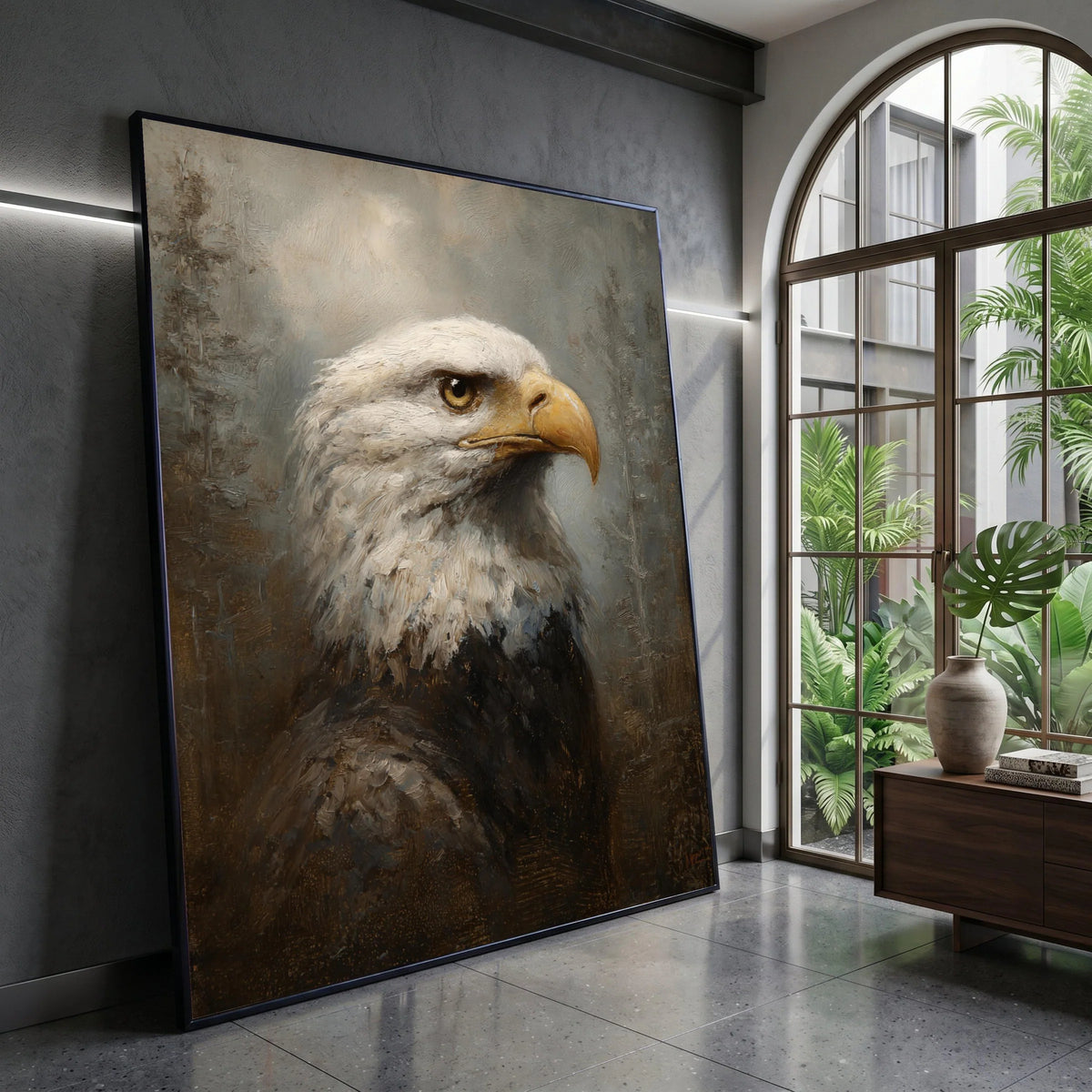 Majestic Bald Eagle Portrait Canvas, Wildlife Wall Art, Bird of Prey Home Decor, Nature Animal Canvas Print, Ready to Hang Canvas Print Art