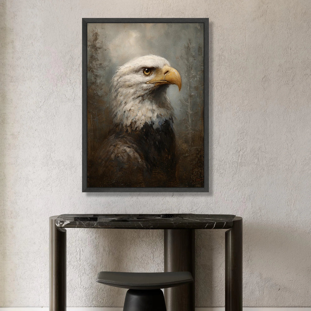 Majestic Bald Eagle Portrait Canvas, Wildlife Wall Art, Bird of Prey Home Decor, Nature Animal Canvas Print, Ready to Hang Canvas Print Art