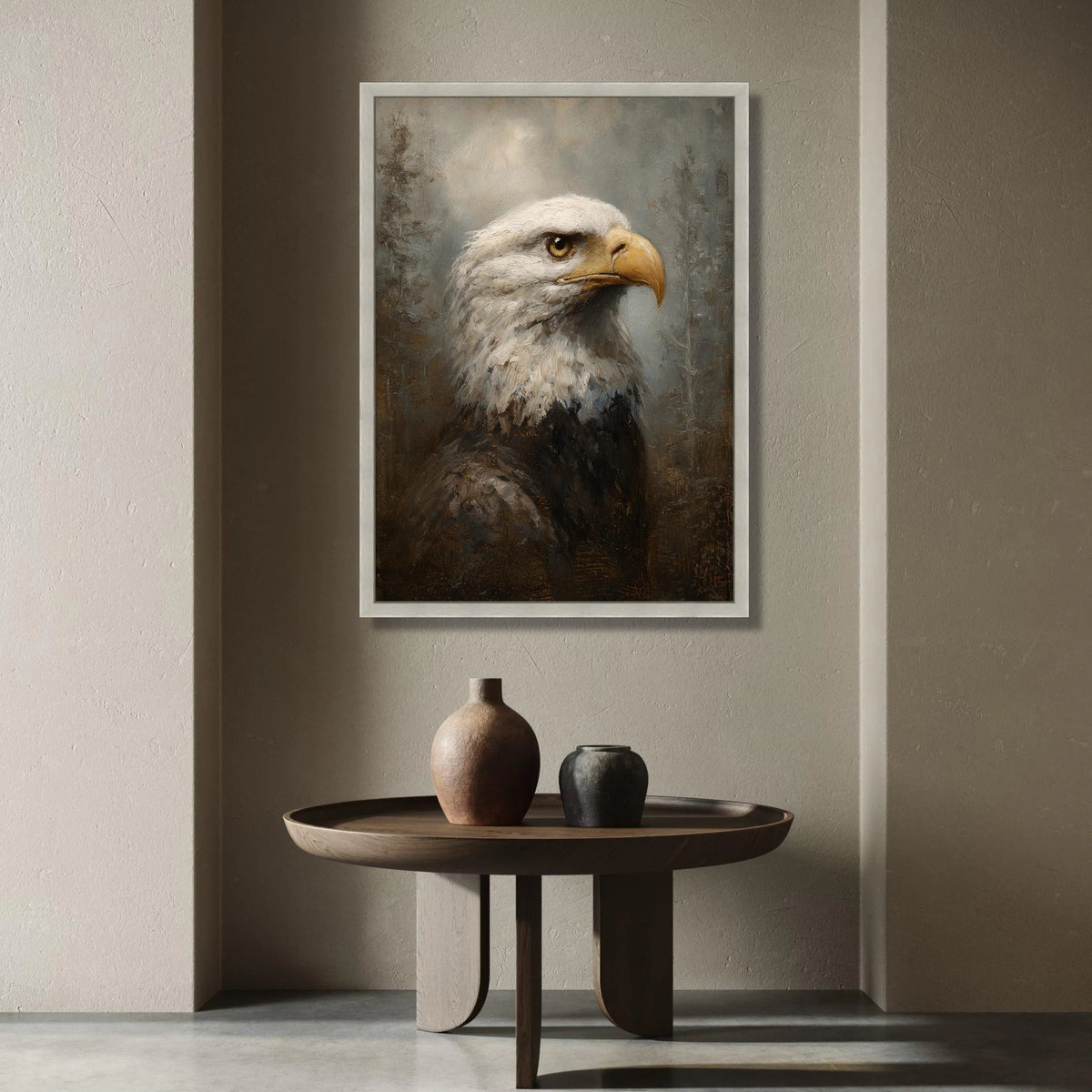 Majestic Bald Eagle Portrait Canvas, Wildlife Wall Art, Bird of Prey Home Decor, Nature Animal Canvas Print, Ready to Hang Canvas Print Art